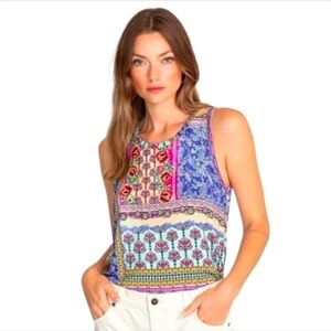 JOHNNY WAS FRANCO SWING TANK TOP SIZE MEDIUM